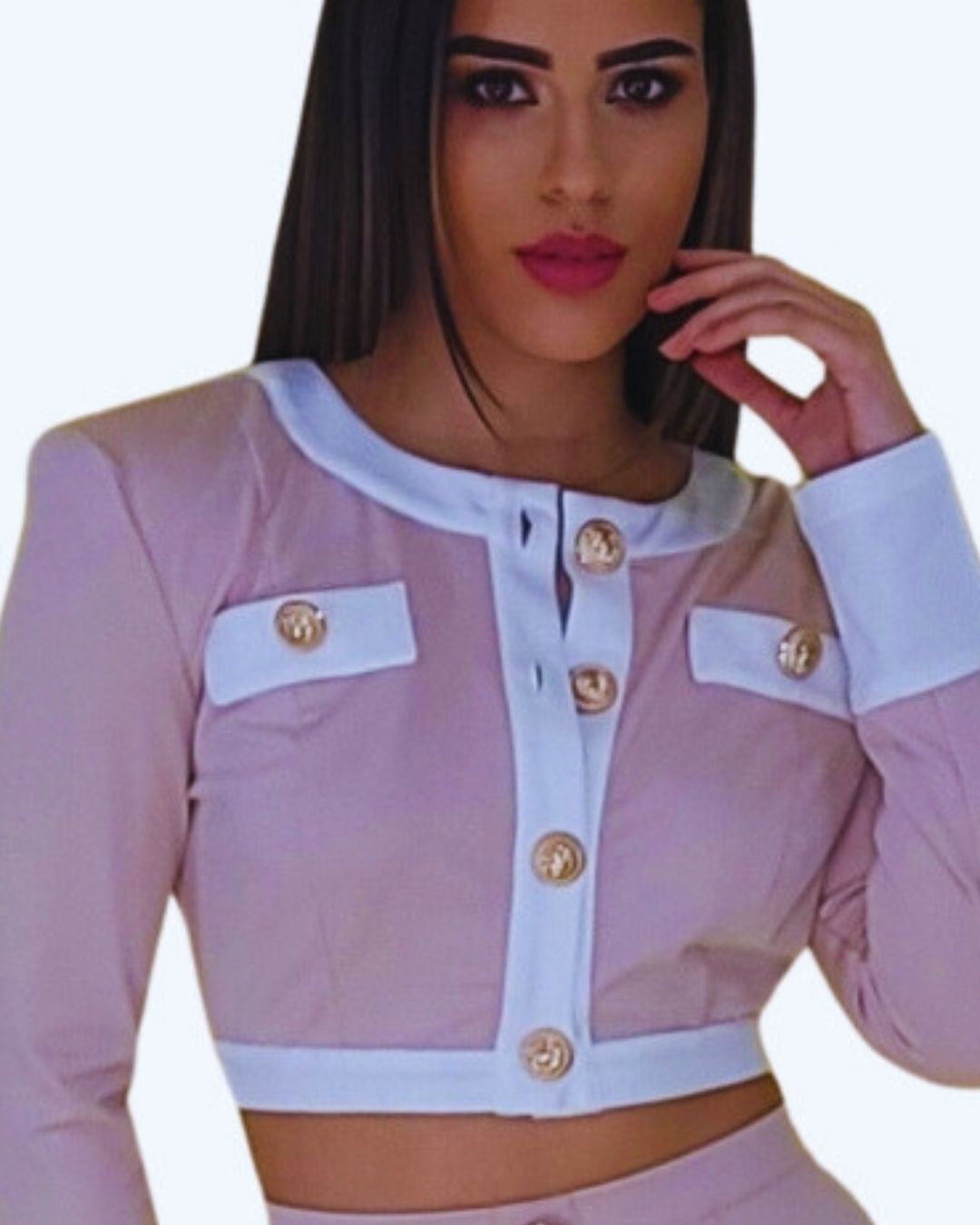 Katerini Set Clásico con Botones Dorados