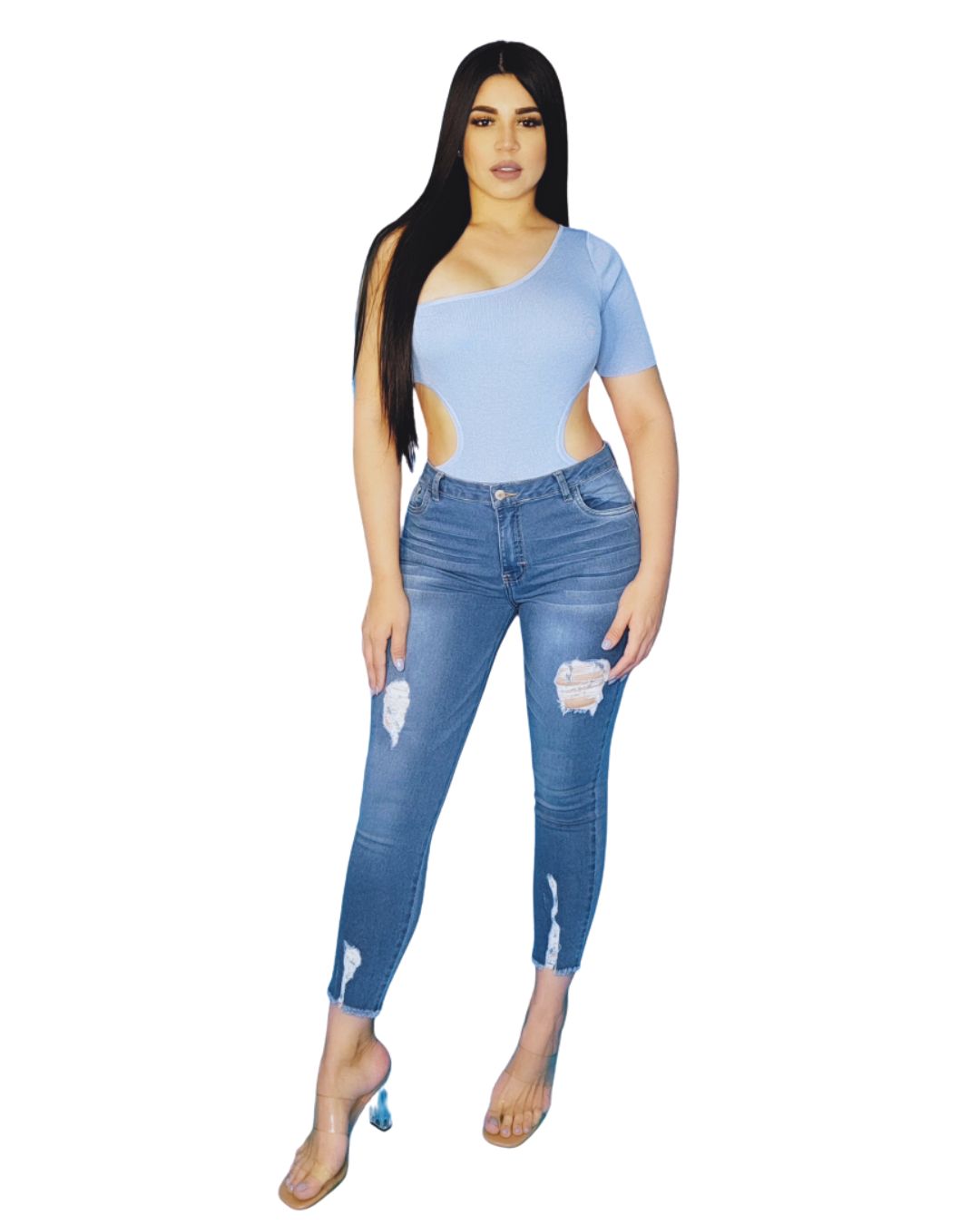 Jeans de mujer
Jeans skinny
Jeans stretch
Jeans rotos
Jeans azul claro
Jeans azul oscuro
Moda casual mujer
Denim moderno
Jeans cintura alta
Pantalones ajustados