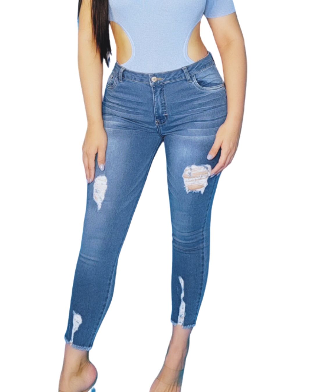Jeans de mujer
Jeans skinny
Jeans stretch
Jeans rotos
Jeans azul claro
Jeans azul oscuro
Moda casual mujer
Denim moderno
Jeans cintura alta
Pantalones ajustados