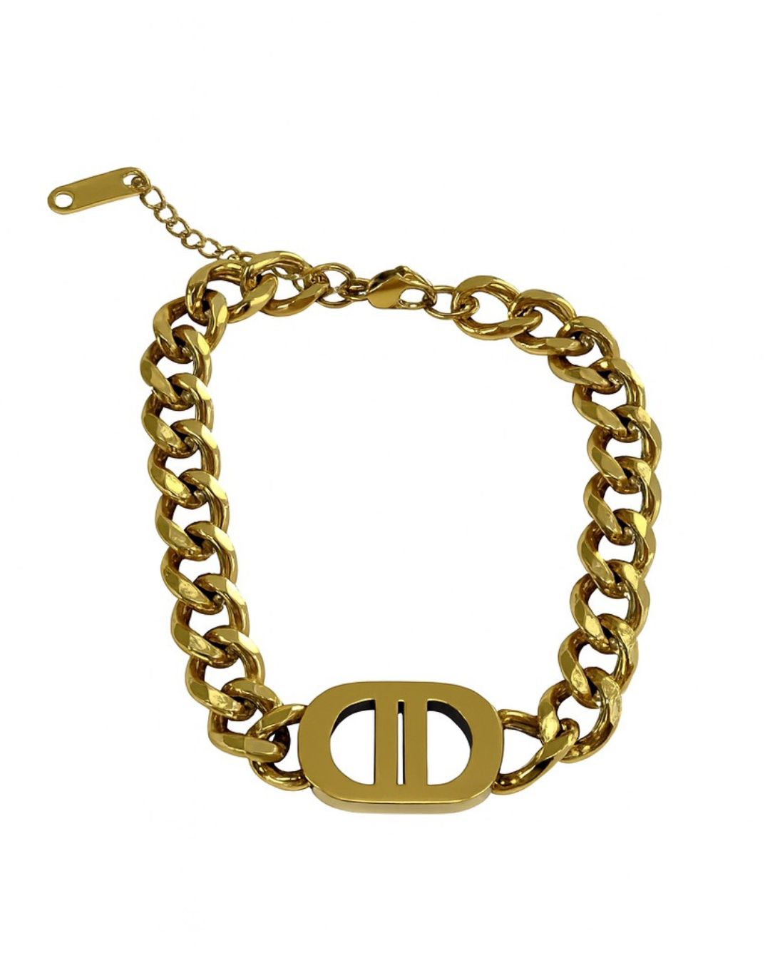 pulsera dorada
pulsera de cadena
pulsera elegante
accesorios de mujer
joyería moderna
moda femenina
estilo chic
accesorios de boutique
pulsera ajustable
joyería dorada