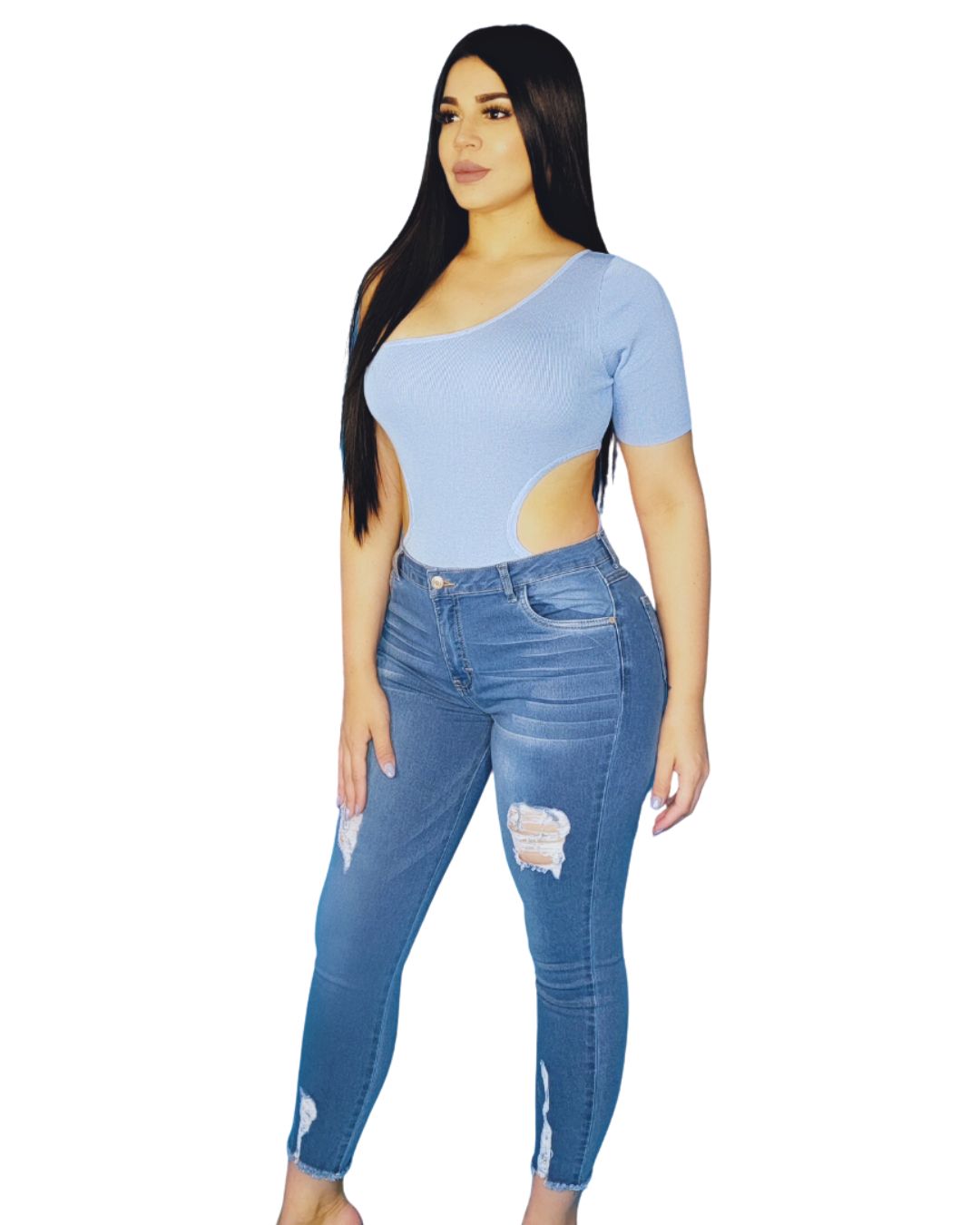 Jeans de mujer
Jeans skinny
Jeans stretch
Jeans rotos
Jeans azul claro
Jeans azul oscuro
Moda casual mujer
Denim moderno
Jeans cintura alta
Pantalones ajustados
