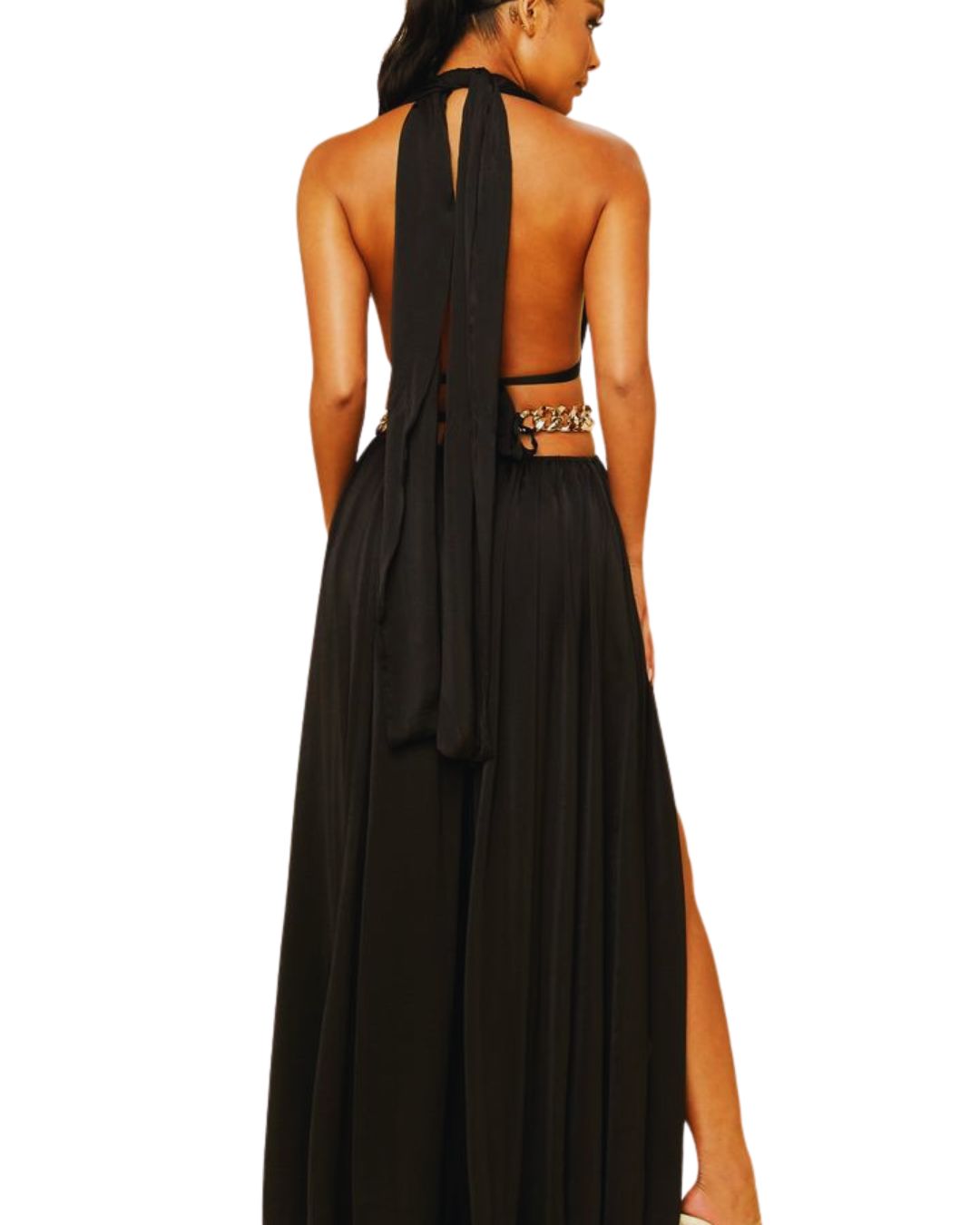 vestido negro mujer
vestido con cadenas doradas
vestido elegante 2025
vestido sensual gala
ropa femenina boutique
vestido con abertura lateral
outfit de noche mujer
tendencias moda 2025
GV Boutique
vestido fiesta mujer